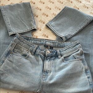American Eagle Outfitters Light Blue Straight Leg Jeans